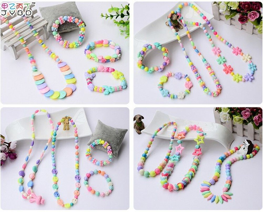 Бусинки бисер набор для создания украшений для творчества детский браслет ожерелье ободок, Сказочный лес