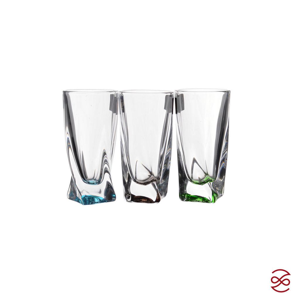 Набор стопок Crystalite Bohemia Quadro Ассорти 60 мл(6 шт)