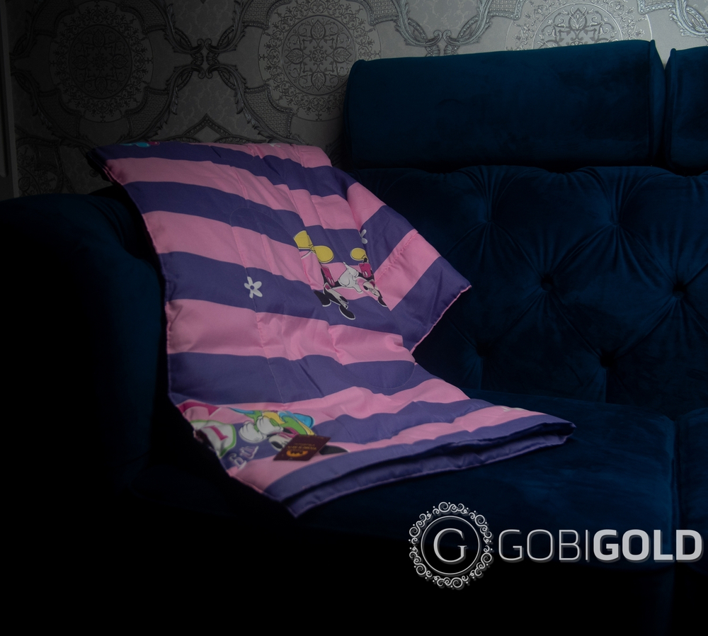 Детское одеяло стеганое из 100% верблюжьего пуха 110х140 см. (GOBI SUN) - МИКИ