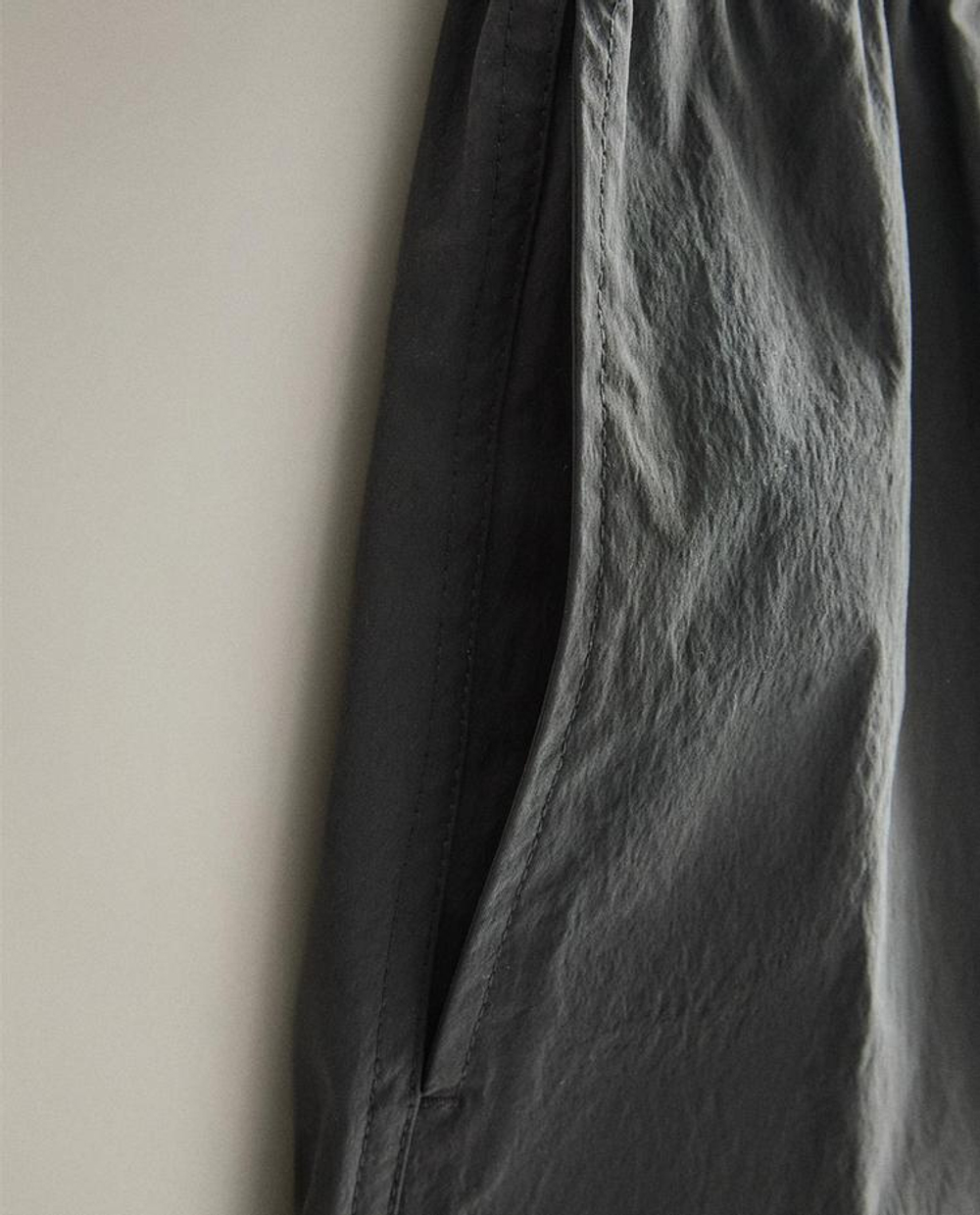 ZARA HOME ОДНОТОННЫЕ ПЛАВКИ-БЕРМУДЫ, СЕРЫЙ