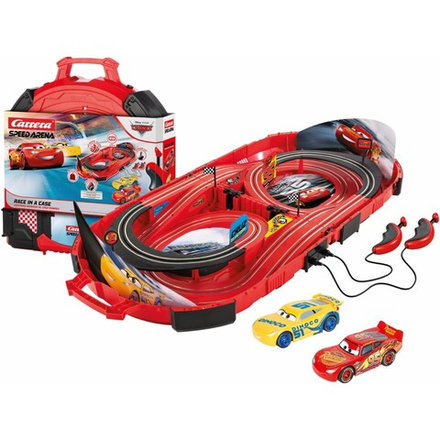 Гоночный трек Carrera Speed Arena Disney Pixar 16002 Тачки в чемодане 2.7 м с 2 машинками 16002