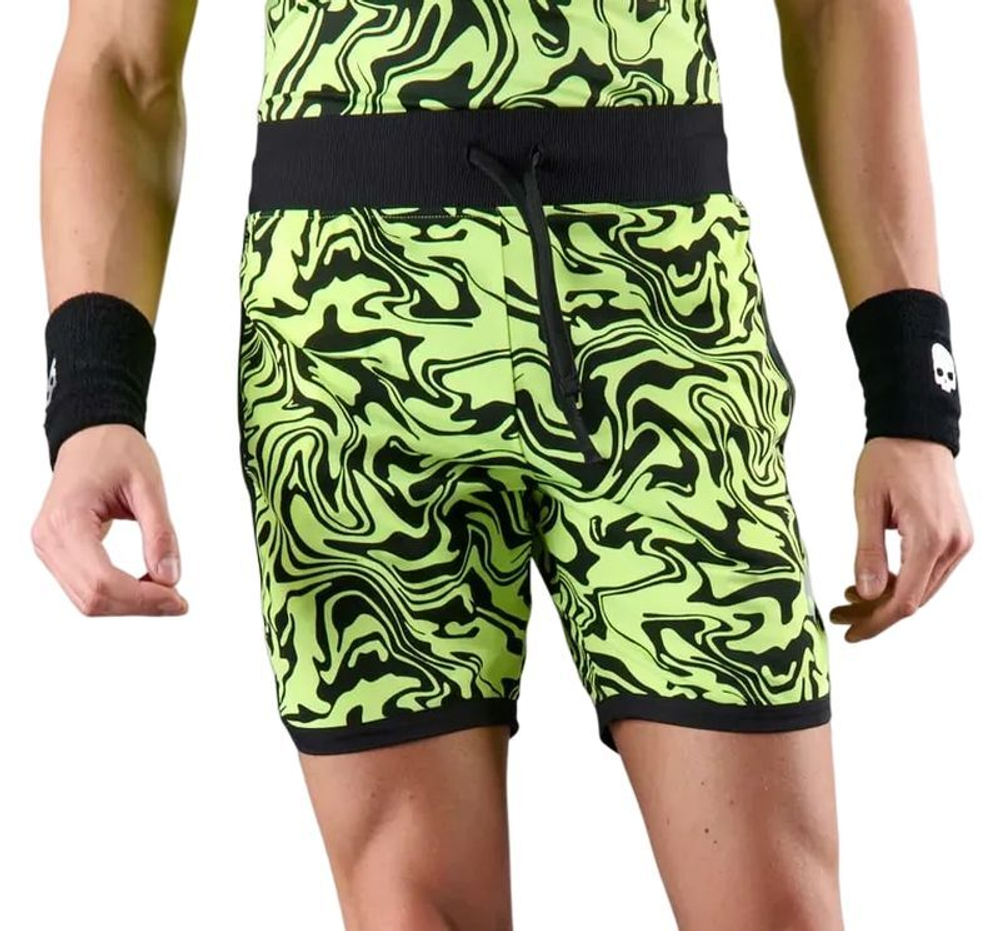 Мужские теннисные шорты Hydrogen Chrome Tech Shorts - fluo yellow