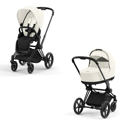 Коляска Cybex Priam IV 2 в 1 цвет Off White на шасси Matt Black