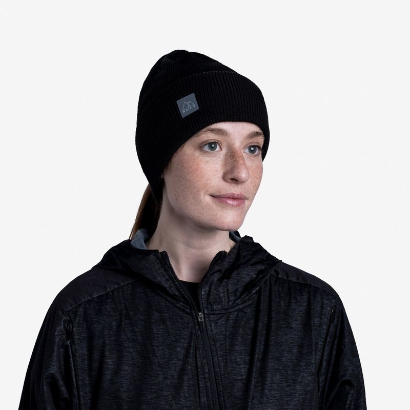 Шапка Buff Crossknit Hat Solid Black Фото 2