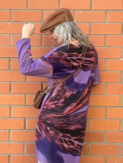 Платье / бочонок / трикотаж фиолетовый