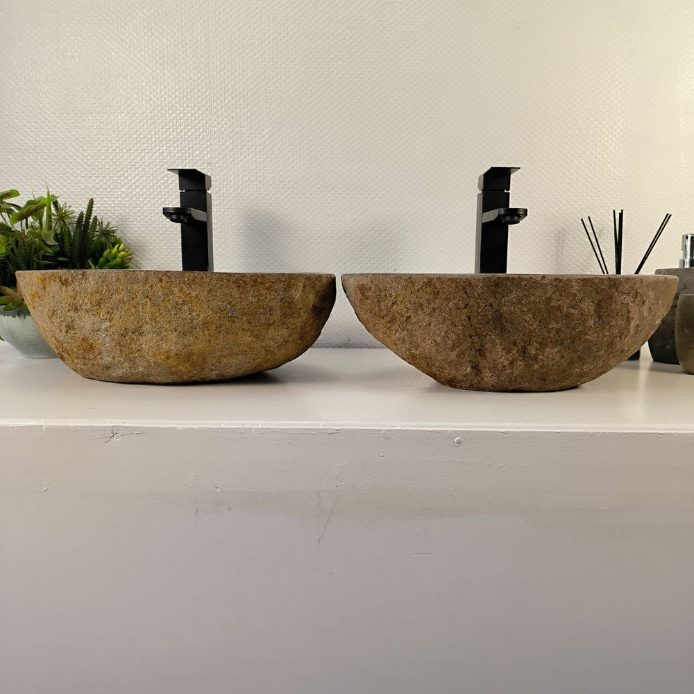 Раковина из речного камня ПАРА! RS-65542 44*33*14 0865