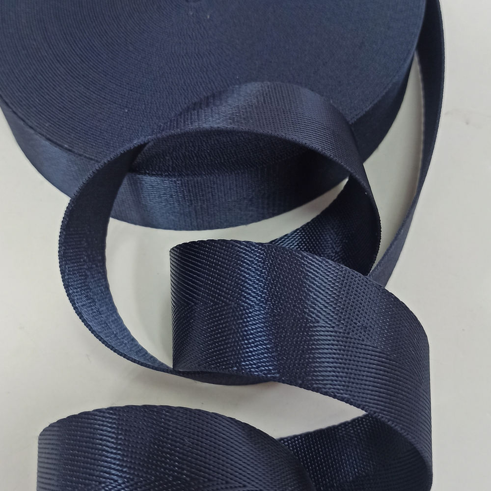 Стропа Однотонная Синий сатин 4 см