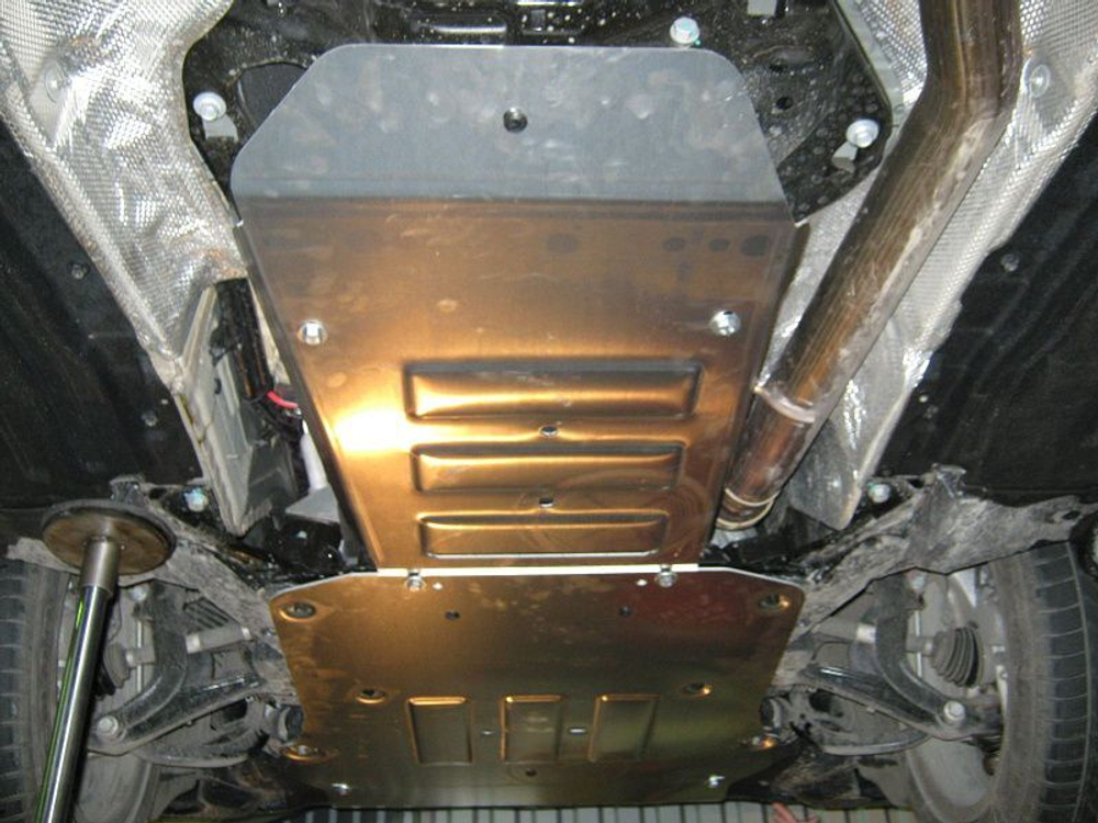 Защита КПП и РК (4 мм, алюминий) для BMW X5 2015-2018 (V = 3.0 AT), BMW X5 M50d 2016-2019 (V = 3.0TD AT), BMW X6 2015-2019 (V = 3.0 AT) Sheriff.03.2981