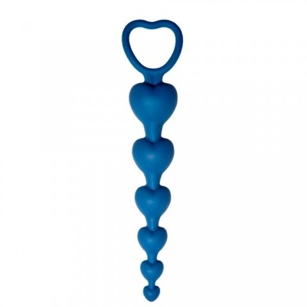 Анальная цепочка Love Beam, диаметр до 3,2 см, длина 19, кобальт, One Size