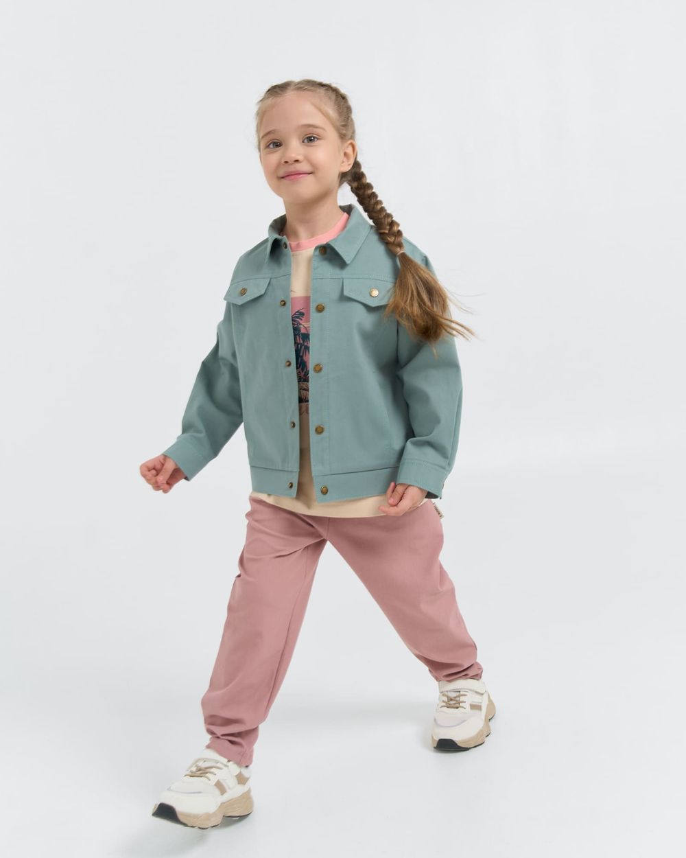 Брюки из джинскота "Пепельная роза"