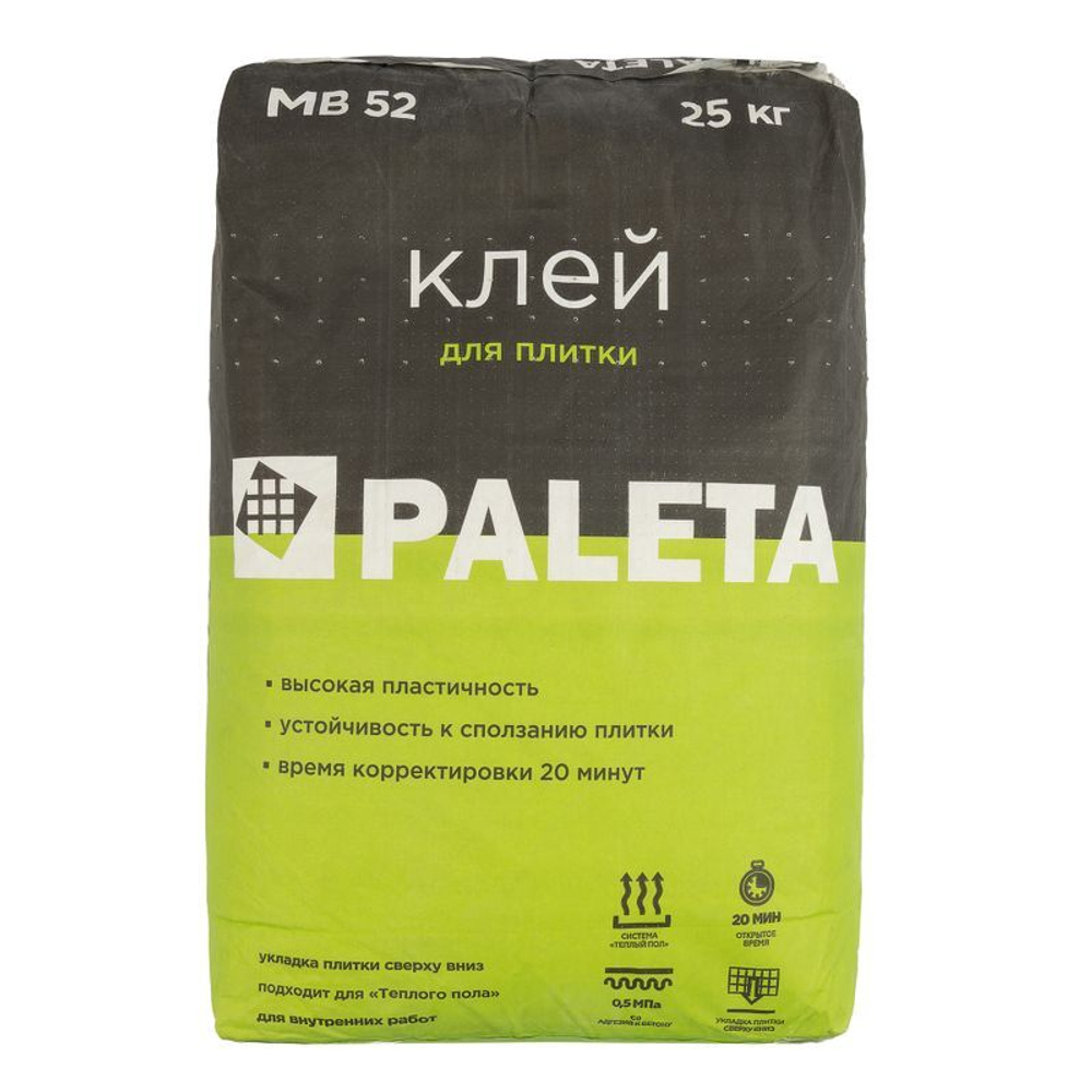 Клей для плитки Paleta MB-52 С0 25 кг