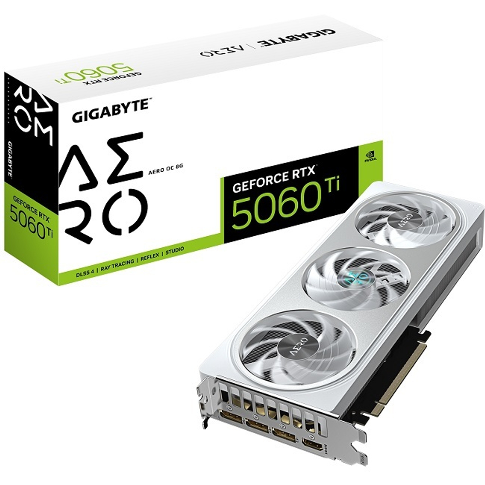 Видеокарта GIGABYTE GeForce RTX 5060 Ti AERO OC 8GB (GV-N506TAERO OC-8GD)