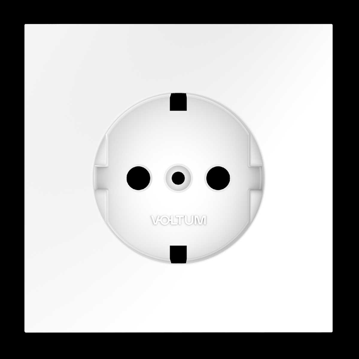 Накладка для розетки с заземлением S70 (белый матовый) Voltum VLS000602