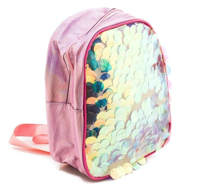 Рюкзак детский, 23*20см, с большими пайетами, 3цвета микс