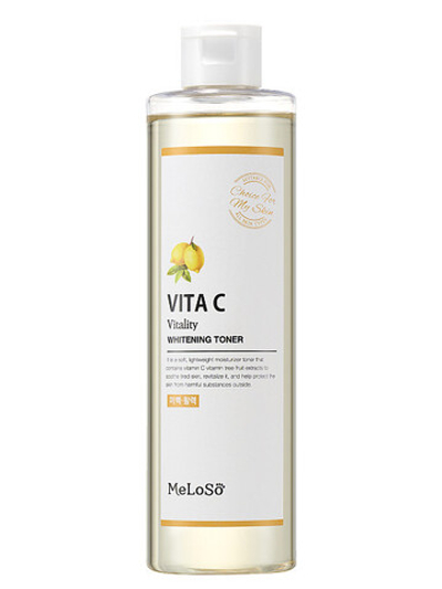 Meloso Toner Vitality Whitening Vita C Тонер для сияния кожи лица с витамином С, 300 мл