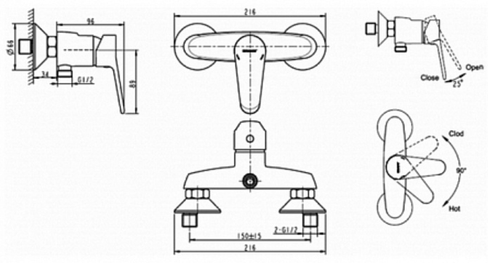 F9111147C-01 Смеситель для душа