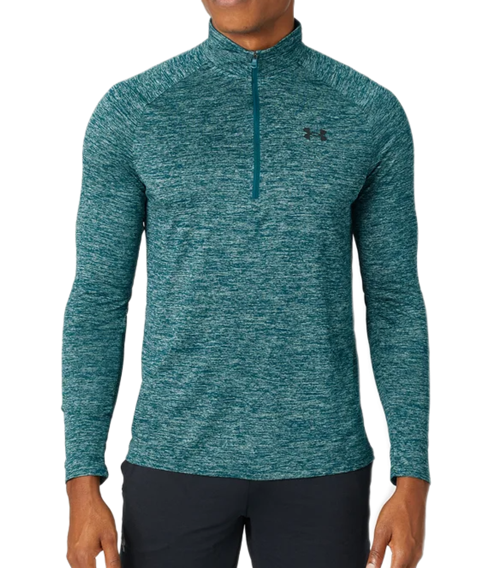 Футболка мужская теннисная теннисная Under Armour UA Tech 2.0 1/2 Zip M - tourmaline teal/black
