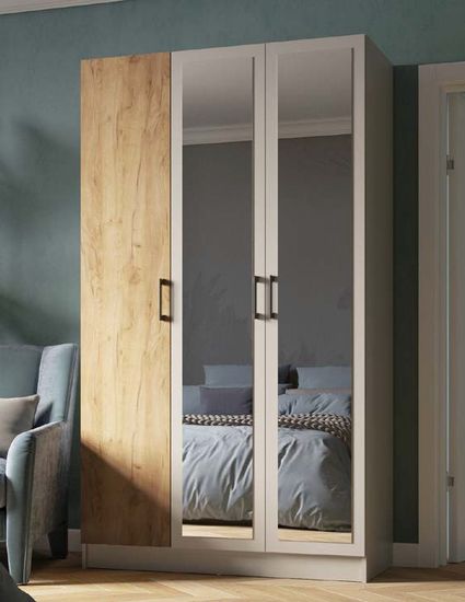 Шкаф ВЕГАС 1200 кашемир / дуб крафт золотой