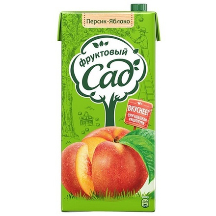 Сок натуральный Фруктовый Сад персик-яблоко 1.93 л