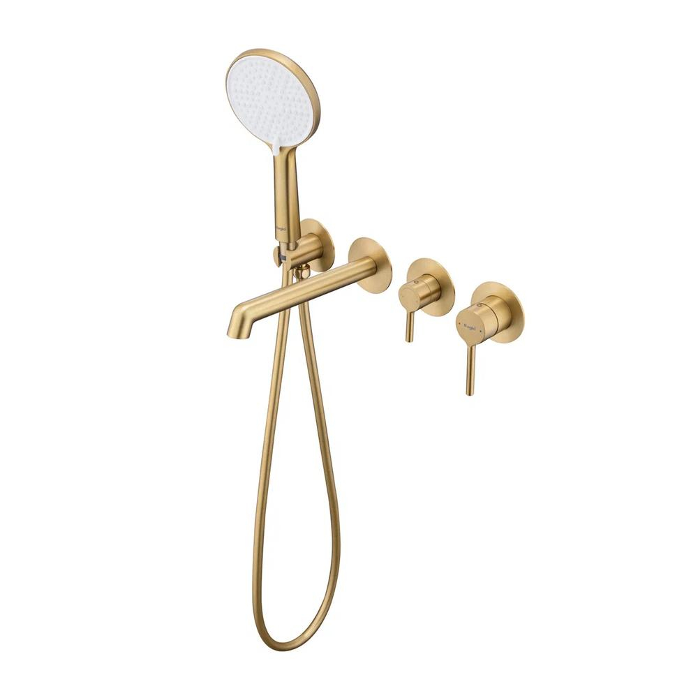 Смеситель для ванны встраиваемый Raglo R20.32.03, золотой сатин