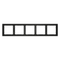 Рамка пластиковая Voltum S70 на 5 постов, (черный матовый) VLS100508