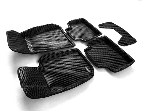 Коврики салона для BMW 3 (G20) (2019-) Euromat 3D EVA черные Арт EM3DEVA-001225