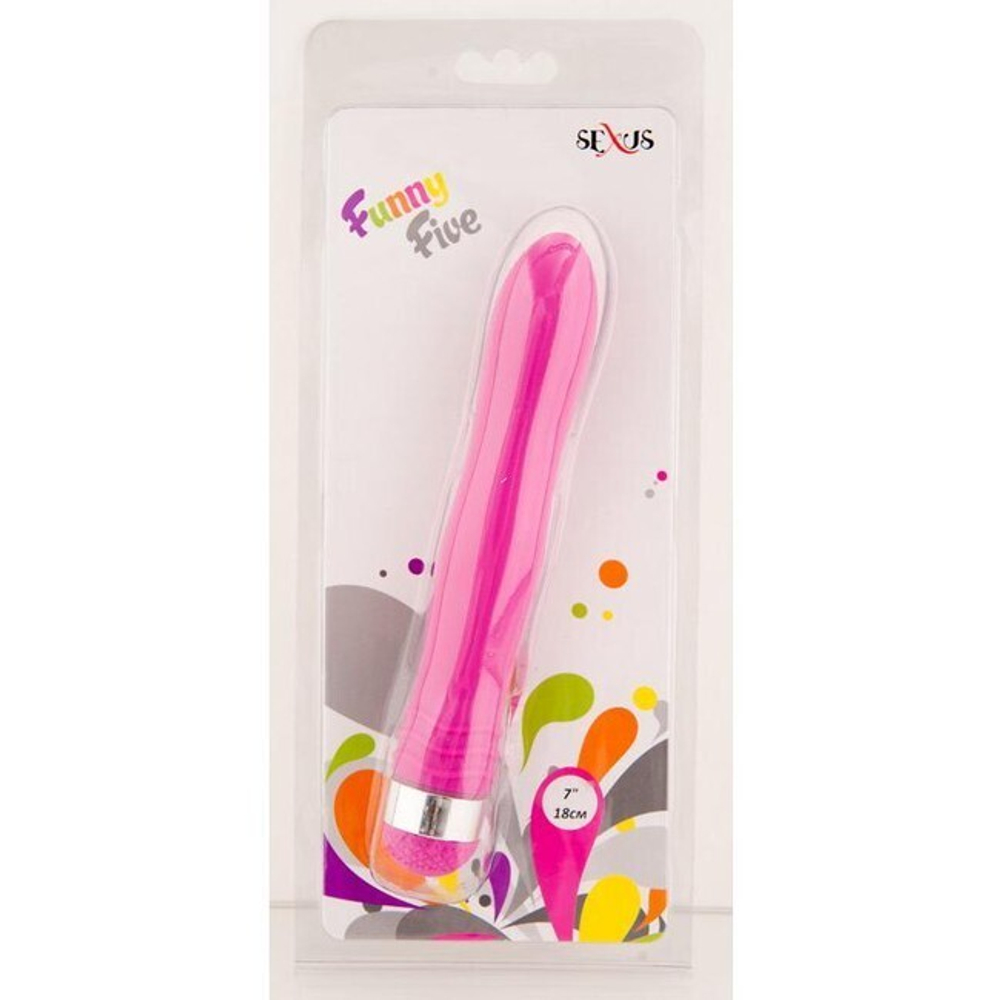 Вибратор средний фиолетовый водонепроницаемый Funny Five (Цвет: фиолетовый)