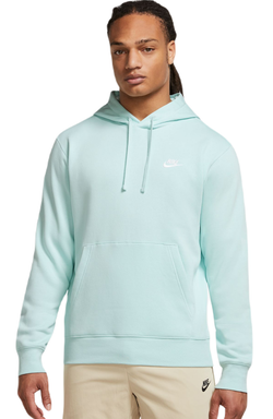 Куртка теннисная Nike Sportswear Club Fleece Pullover Hoodie - jade ice/jade ice/white