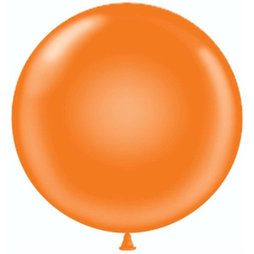 Оранжевый шар 60/90 см на атласной ленте