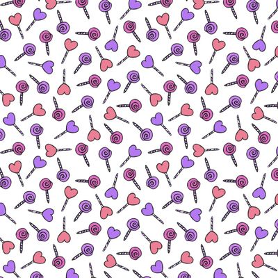 Детский принт с леденцами