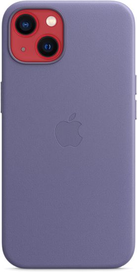 Чехол Apple Leather Case with MagSafe for iPhone 13, «сиреневая глициния»