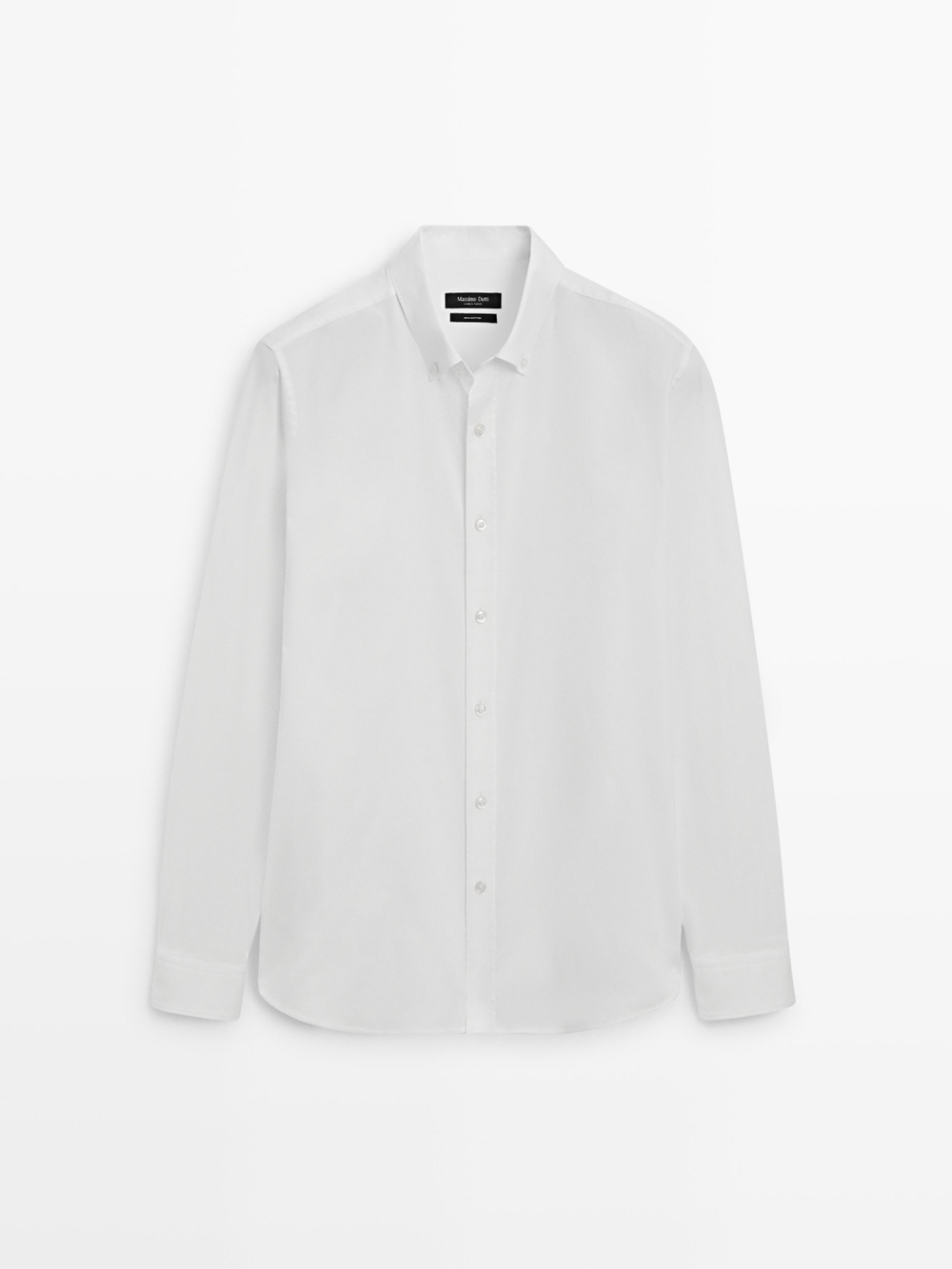 Massimo Dutti Рубашка Оксфорд стандартного кроя, белый