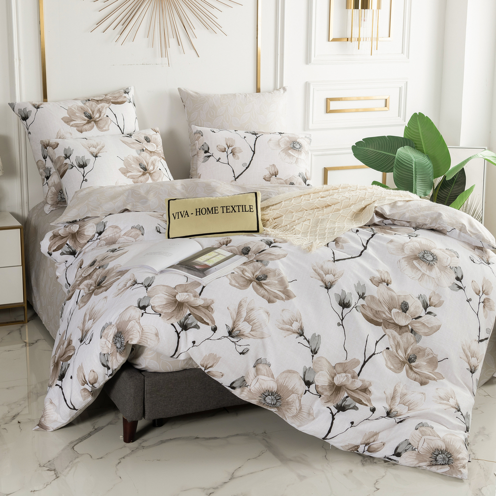 Комплект постельного белья Делюкс Сатин 100% хлопок на резинке LR432