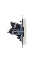 BRITE Розетка компьютерная двойная кат.5E RJ45 РК10-2-БрЖ жемчуг IEK