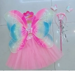 Карнавальный костюм «Волшебная сказка» (юбка,крылья,волшебная палочка,ободок)