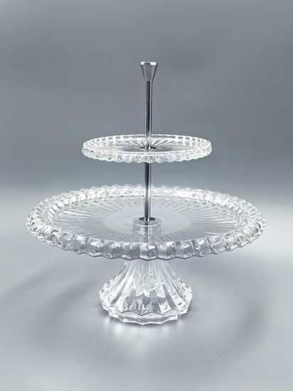 Блюдо 2-х ярусное для сервировки, этажерка