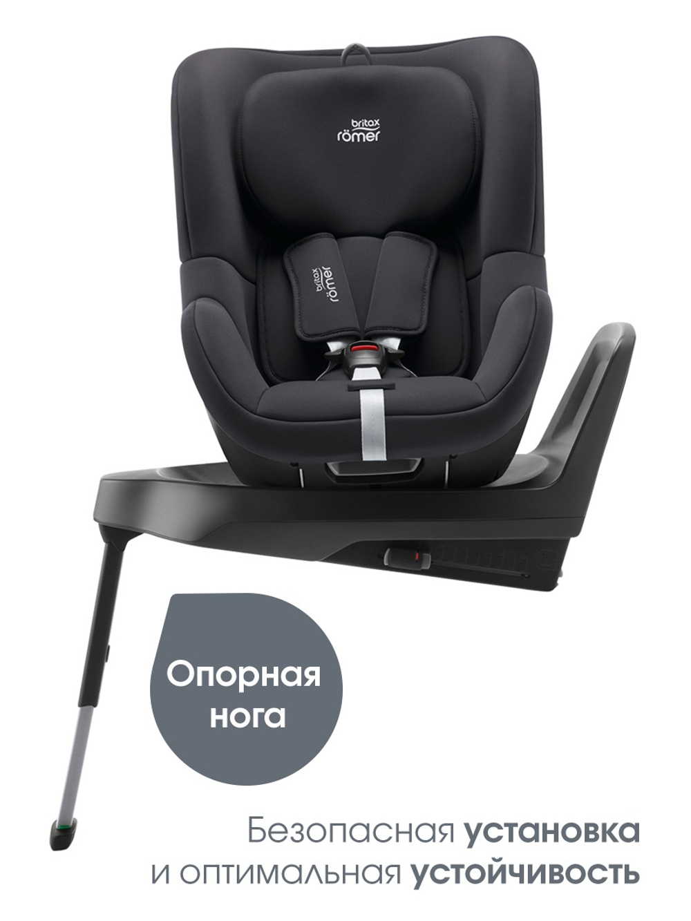 Автокресло Britax Roemer Dualfix Plus (0-18 кг), Midnight Grey