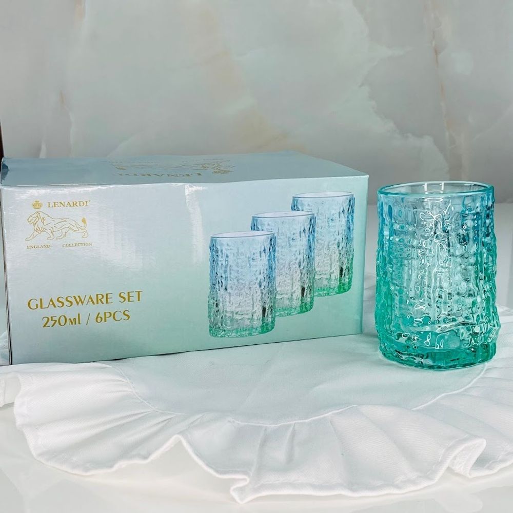Lenardi 200-003 Набор из 6 стаканов 250мл. в под.уп.(х8)Стекло