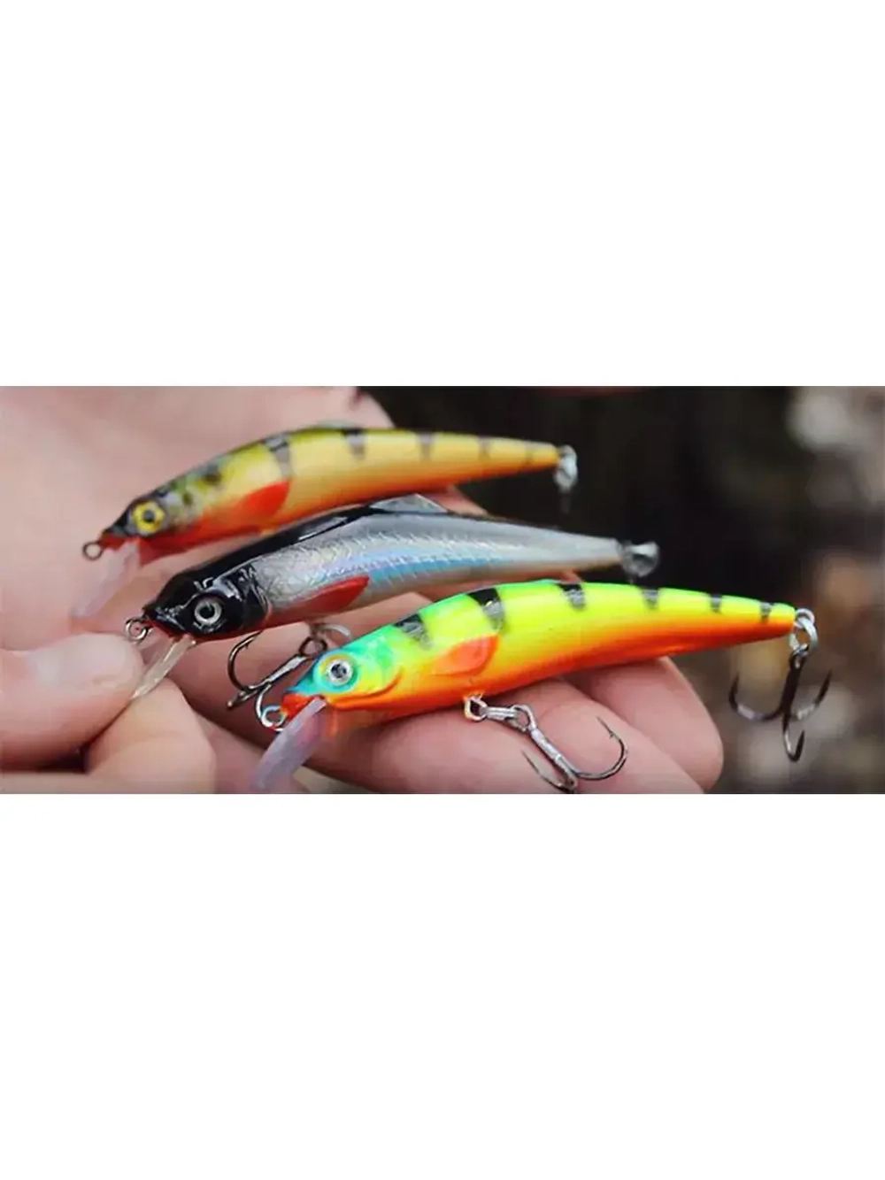 Воблер Минноу RONIN 89mm, цвет 048 (окунь), 1 штука