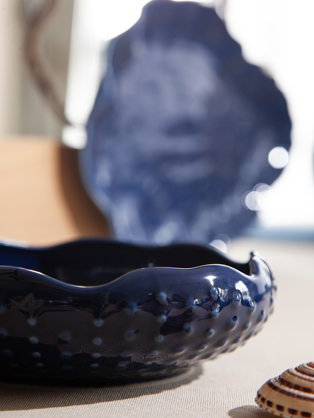 Набор из 2 сервировочных тарелок corals синего цвета из коллекции sea treasures, 360 мл