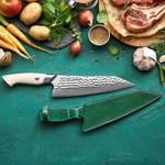 Кухонный нож Hezhen B38H Chef нож 8,5 дюйма клинок 67 Layers Damascus рукоять G10, длина лезвия 21,5 см