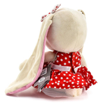 Зайчик Jack&Lin в Красном Платье в Белый Горошек, 25 см, в Подарочной Упаковке MAXITOYS