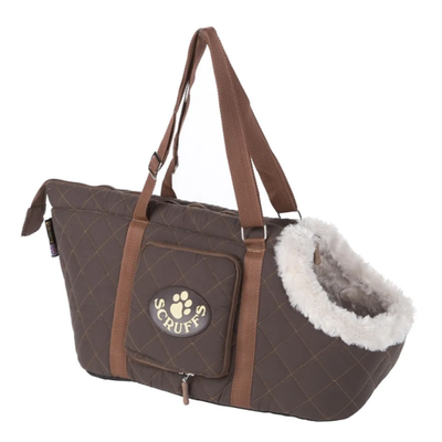 Scruffs сумка - переноска для собак "wilton", коричневая, 38х20х24см