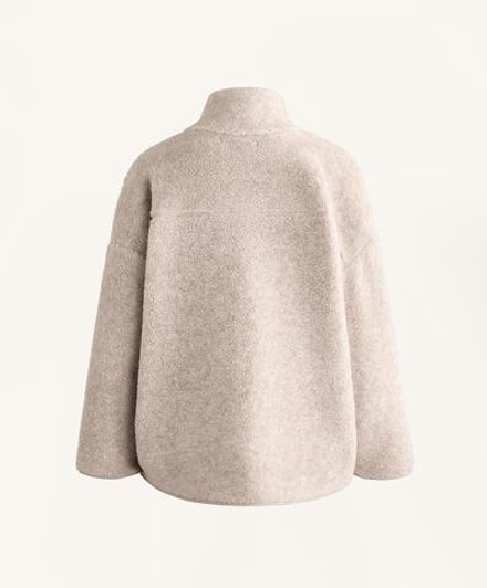 Oysho Куртка из искусственной шерсти, натуральный
