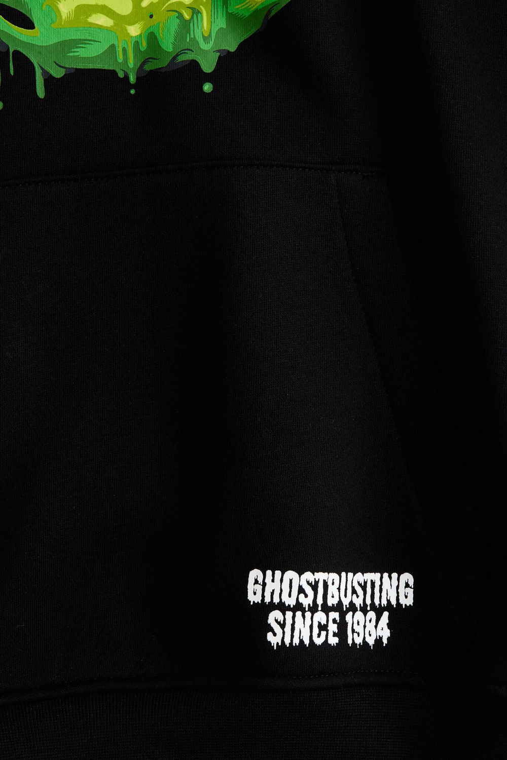 H&M Толстовка с капюшоном и принтом, черный