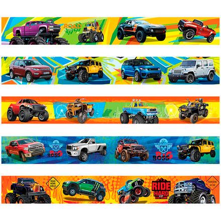 Закладка магнитная 2,5*10см, Джипы, блестки