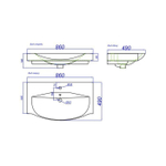 Тумба MISTY Элвис - 85 подвесная 2 ящ.  c умывальником
