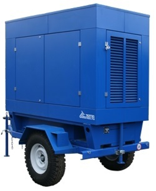 Дизельный генератор ТСС ЭД-80-Т400-1РПМ1, под капотом на шасси