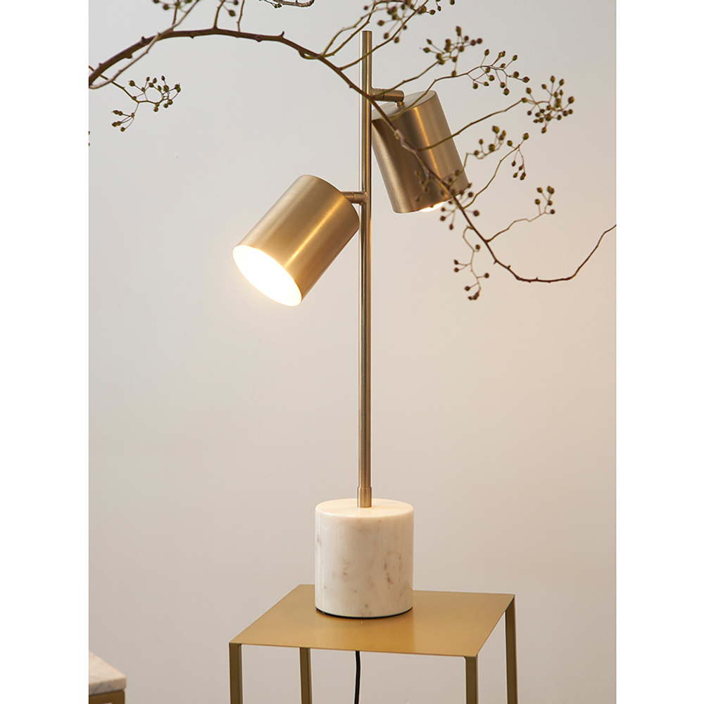 Лампа настольная irjo, 33х13х73 см, золотистая