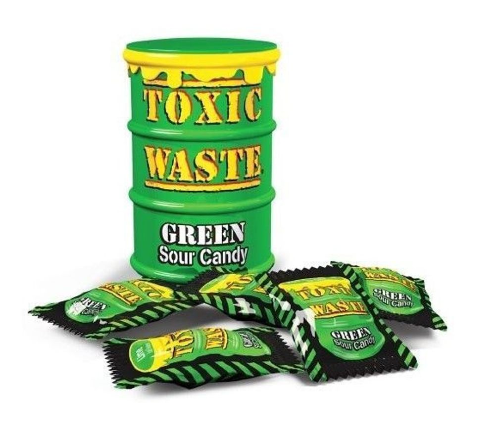 Леденцы Toxic Waste зеленая 42 гр